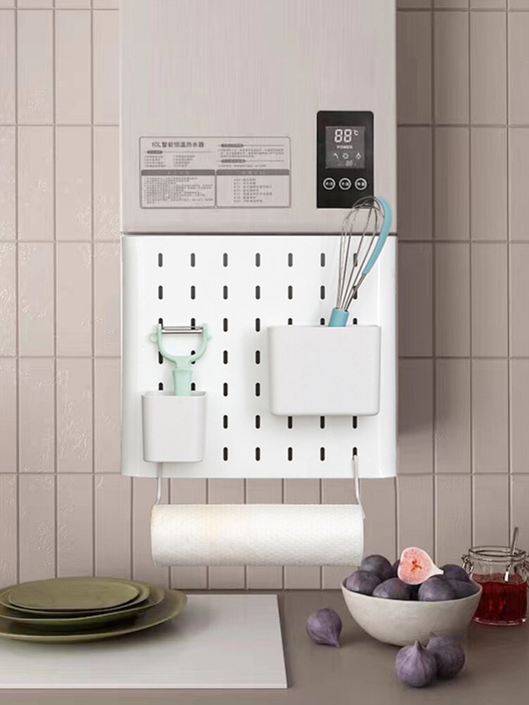 Hole plate shelf shelf cover shelf shelf under gas water heater under natural gas water heater