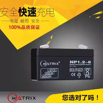 Matrix battery Matrix NP1 2-6 battery maintenance-free lead-acid battery 6V1 2A power supply