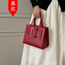 Hong Kong red bag female 2022 new high-end bridal bag light luxury wedding bag female wild ins atmosphere