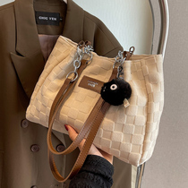 Hong Kong bag girl 2022 new net red popular tote bag large-capacity college students in class all-match ins