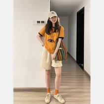 Small Sub-High Fashion Shorts Suit Women Summer Net Red Summer Clothing Salt Department Advanced Senses Short Sleeve T-shirt Two Sets