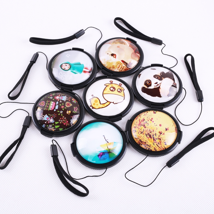 Backpackers are suitable for Sony Cartoon Creative Lens cover 40 5mm 16 - 50mm camera delivery anti - rope loss new models