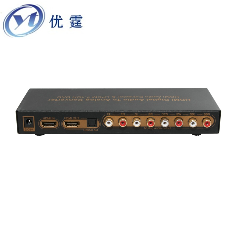 Youting LPCM 7 1CH HDMI audio converter Multichannel RCA analog audio output external power j