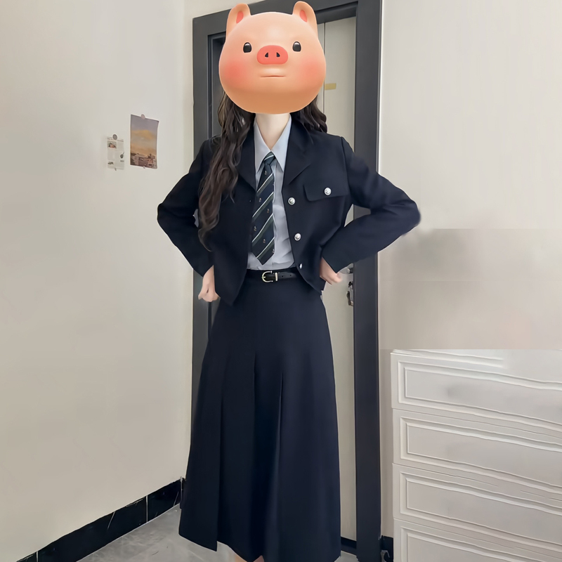 Petite Preppy Style Short Blazer Women's Formal Wear College Student Teaching Assistant Defense Interview Suit Skirt