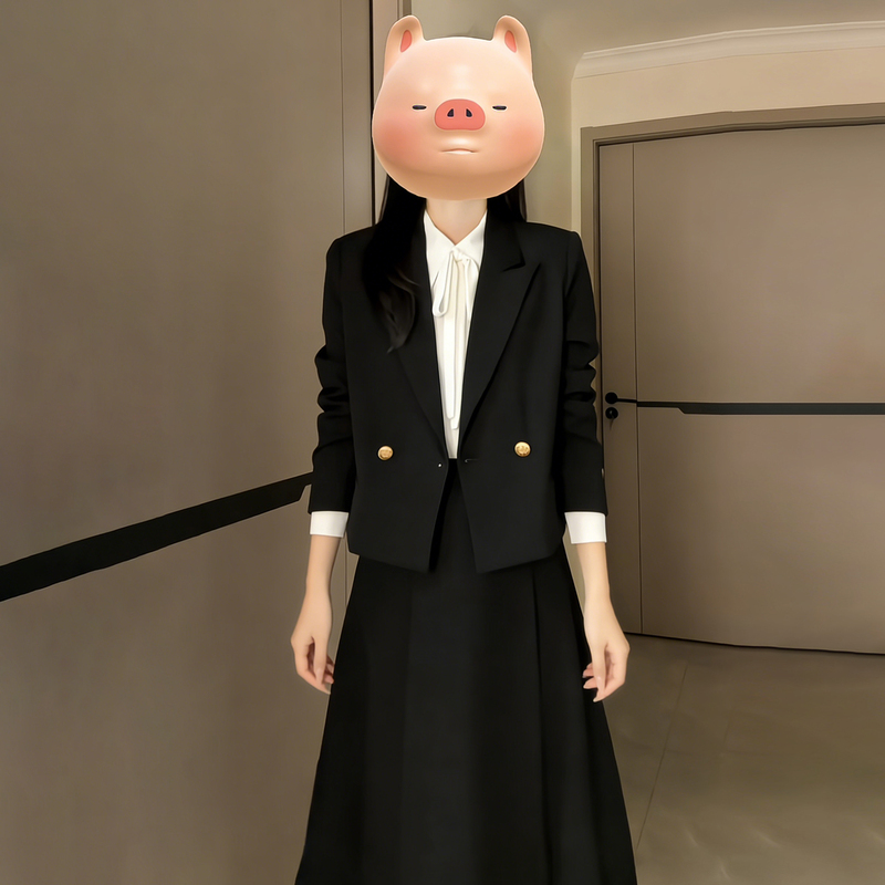 Petite Women's Preppy Style Formal Attire for College Students, Speeches, Teachers, Civil Servants, Job Interviews, Professional Suit Skirt Set