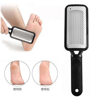 Stainless steel double foot plate rubbed steel miller rubbed feet to die skin to cocoon foot tool washing the brush