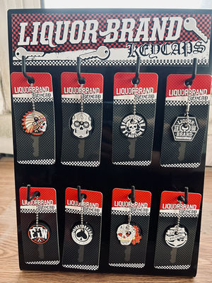 American Liquor Brand Subculture Gothic Dark Motorcycle Key Buckle Pendant Skull old school