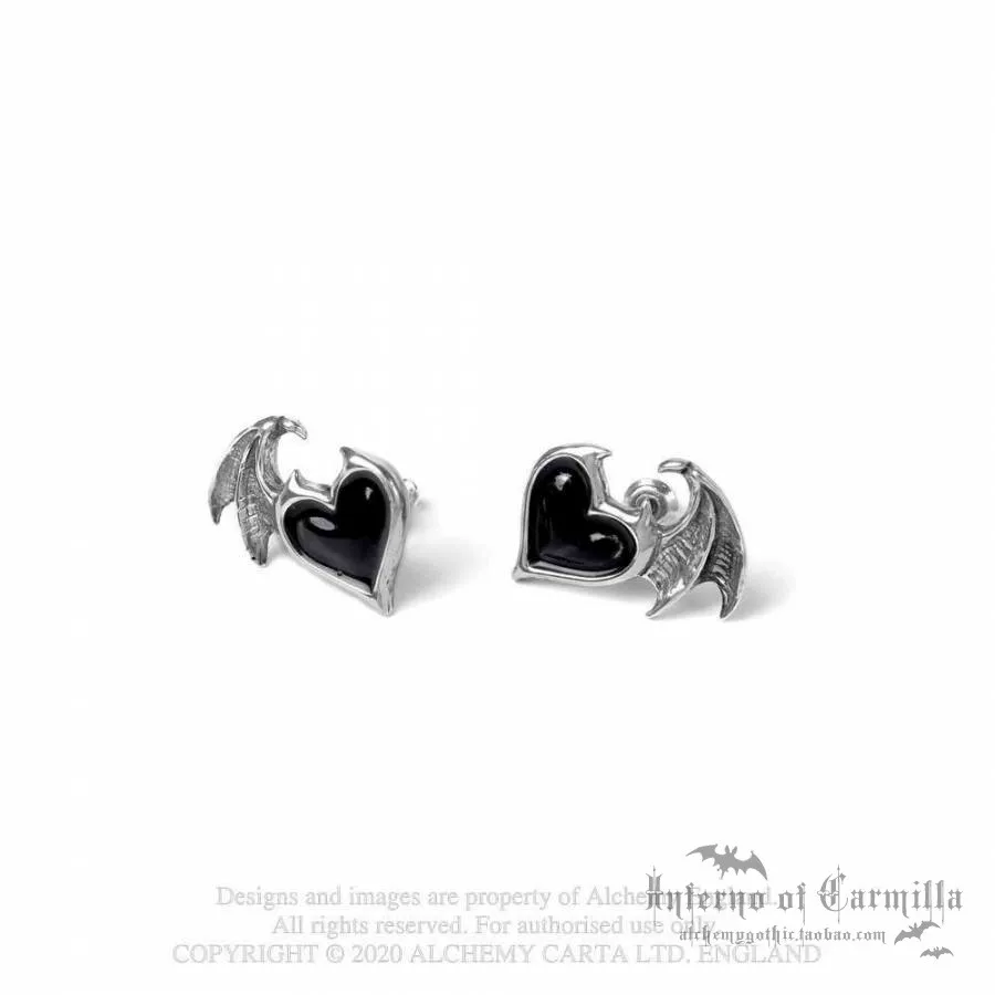 Алхимия Готик E444 Blacksoul ст studs Blacksoul Gothic Rock Punk серьги ретро