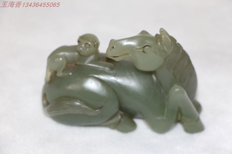 Qing Dynasty Hetian Jade Jade immediately sealed the Hou decoration antique collection