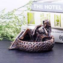 European ashtray creative personality trend beauty cute girl ashtray multifunctional home living room retro ornaments