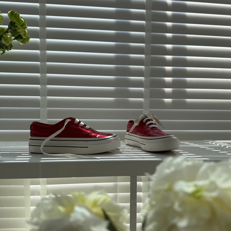 26 New Models of Red Thick-Soled Lace-Up Genuine Leather Shoes, Low-Top Casual Sneakers, Retro Versatile Chen Dan Women's Shoes Chendan 26 New Models of Red Thick-Soled Lace-Up Genuine Leather Shoes, Low-Top Casual Sneakers, Retro Versatile Chen Dan Women's Shoes Chendan
