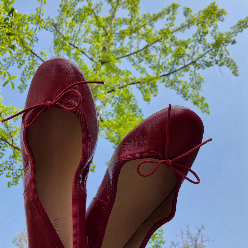 Handmade Shoes with Bowknot, Ballet Shoes, Soft Leather Shallow Flat Shoes, Retro Granny Shoes, Chen Dan Women's Shoes Chendan