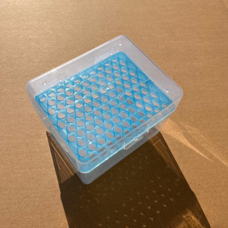 1ml100孔吸头盒 1000ul蓝枪头盒连盖型吸嘴吸咀盒耐高温高压