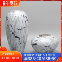 Modern new Chinese style minimalist ceramic vase handicraft model room living room soft decoration bogusto ornaments