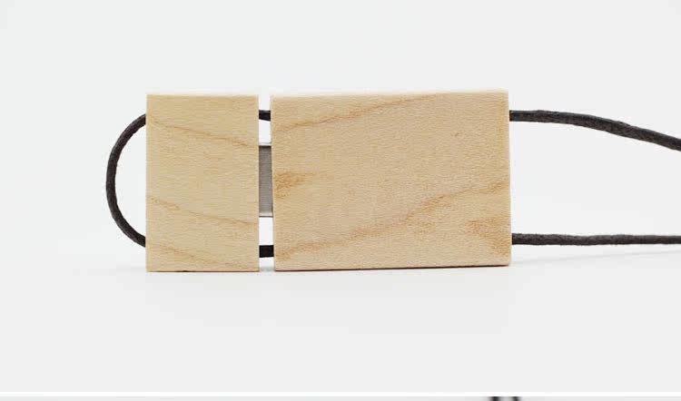 本竹木质U盘(带绳) 展会礼品 商务礼品定制 _【