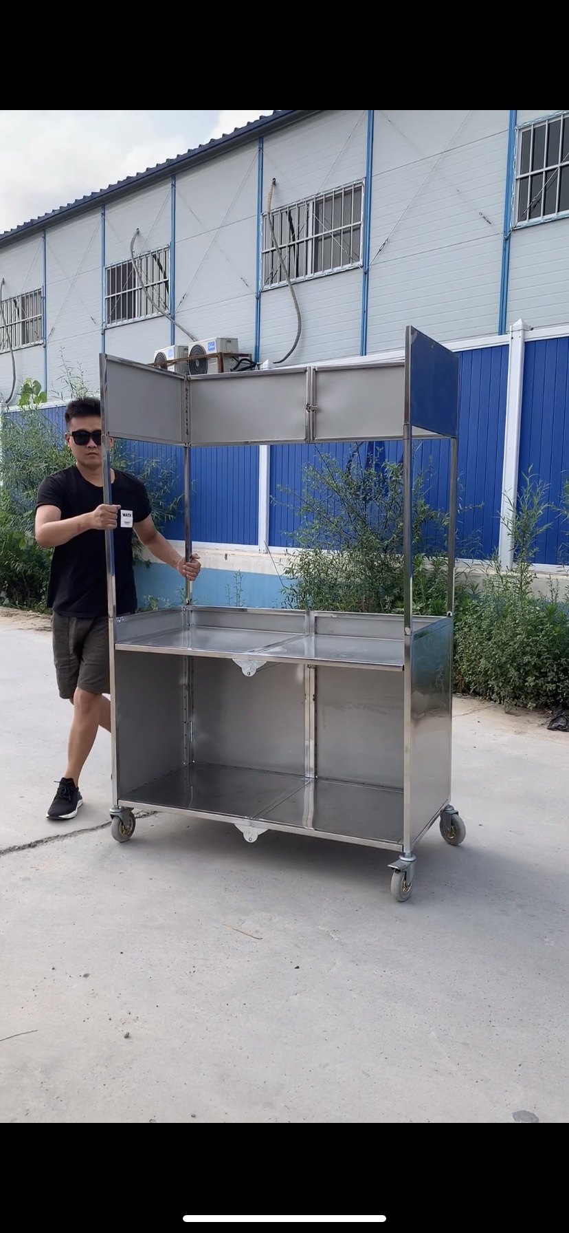 Promotion desk Show shelf Folding Portable Advertising Advertising Trial Eating Desk Supermarket Small Cart Pendulum stall to push the table