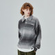 PSOBrand Gradient Rainbow Color POLO Collar Sweater Men's Loose Couple Knitted Sweater Top