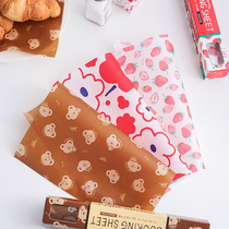 Children Picnic Printed Baking Home Silicone Oil Paper Lunch Cake Box Cushion Sandwich Wrapping Paper Pan Air Fryer