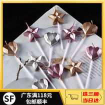 Tennis Red Birthday Cake Candle Diamond Romantic Love Creative Solid Pentagram Birthday Wedding Party Candle