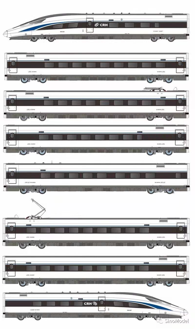 CRRC 模型 百酷CR400AF复兴号模型：红色/蓝色月亮版，火车迷必入的梦幻收藏