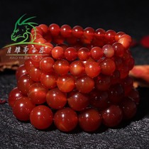 Xiao Yazhai Natural Crystal Red Manau Bracelet Womens National Wind This Year Handstring Ornament DIY string of beads