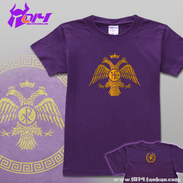 Byzantine Empire Double-Headed Eagle Pure Cotton Men's and Women's T-Shirt All Sizes 