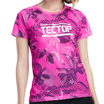 tectop exploration summer outdoor sports breathable floral camouflage quick-drying clothes womens T-shirt short-sleeved mens round neck top