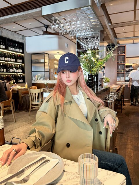 Mungsera[Melbourne]Original High-End Old Money Short Trench Coat Double-Breasted Large Lapel Jacket for Autumn