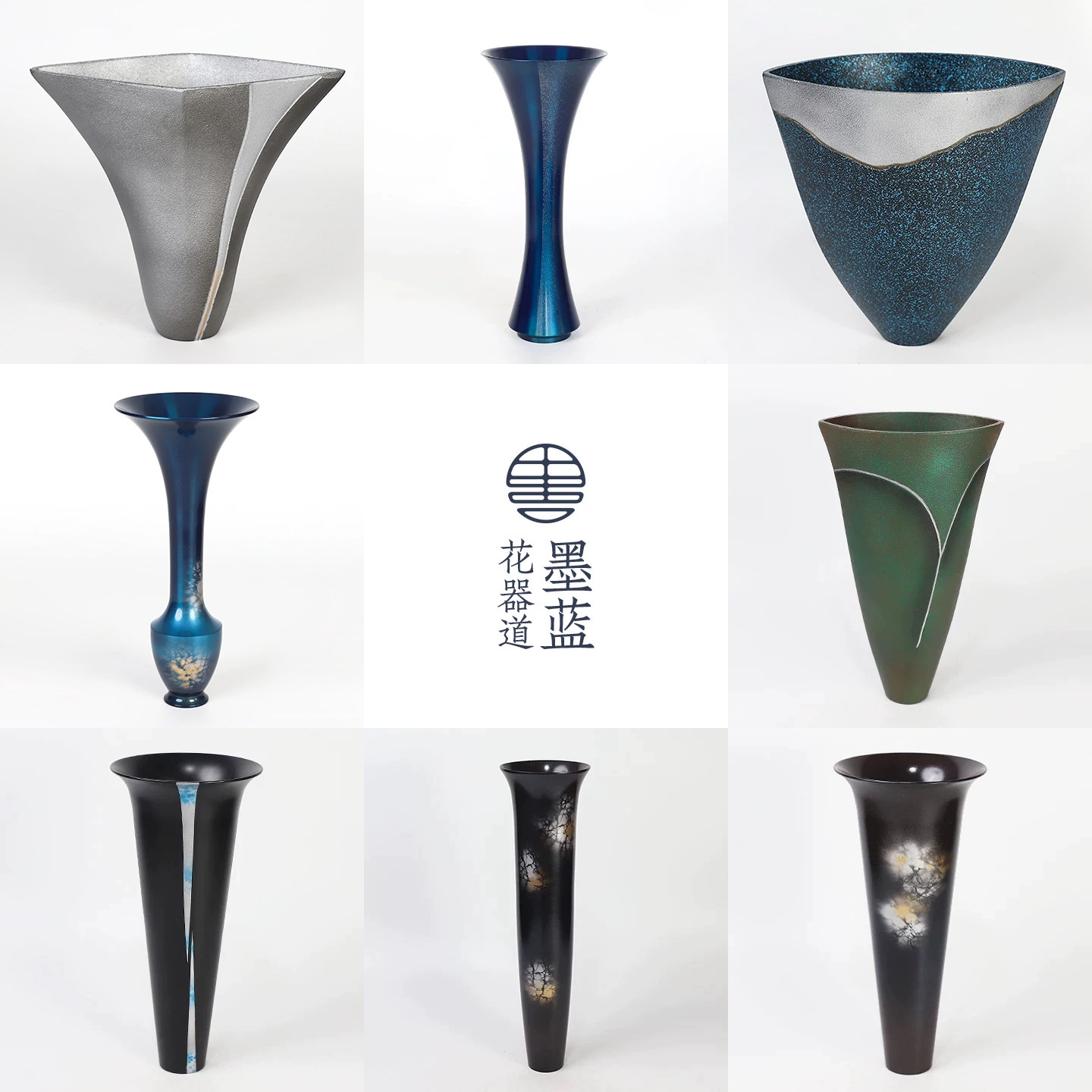 全新日本進口池坊華道生花立花銅器日式插花銅製花器古典花瓶擺件-淘寶