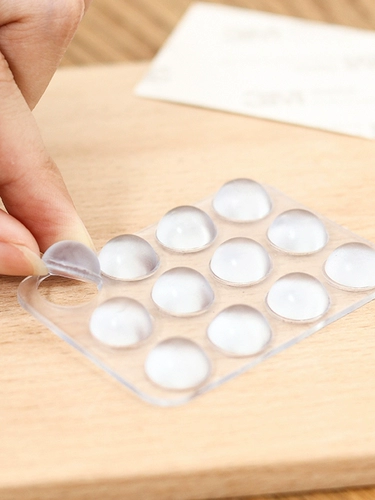 Прозрачная бесшумная защита, мягкие резиновые частицы, клей, круглая капля воды, мягкая резиновая подушка, рисовое дерево 1032