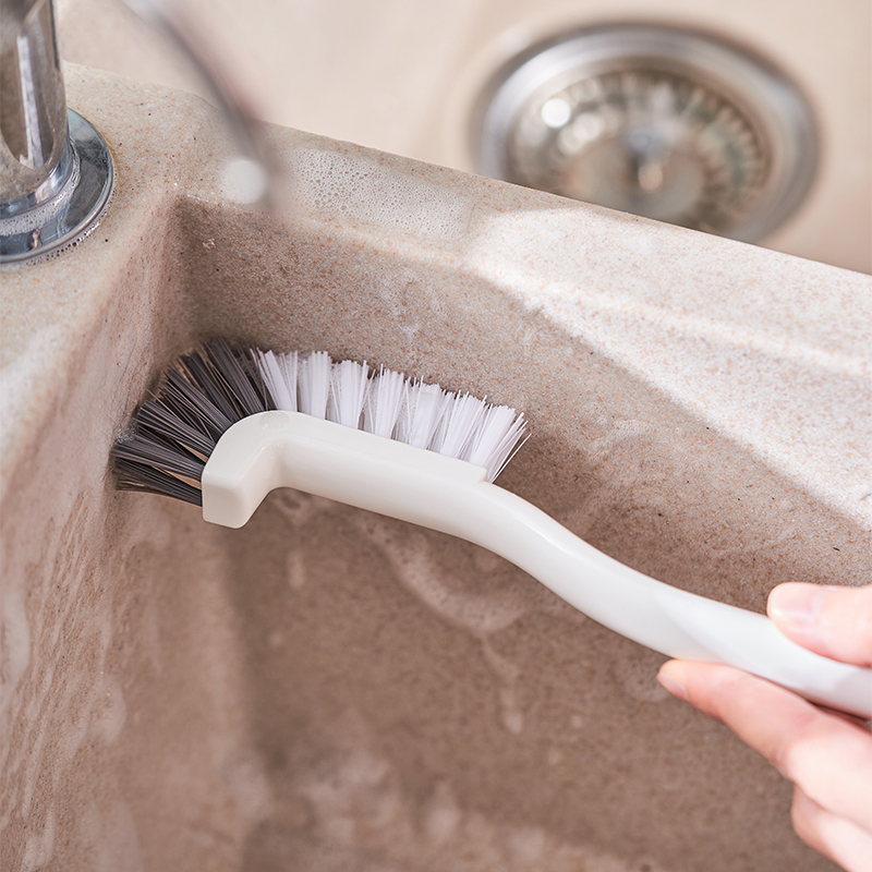 Japanese-Style Right-Angle Brush for Cleaning Kitchen Sinks, Specialized Brush for Removing Stains in Hard-To-Reach Areas, Multi-Purpose Cup and Bottle Brush Mimu Km.5143