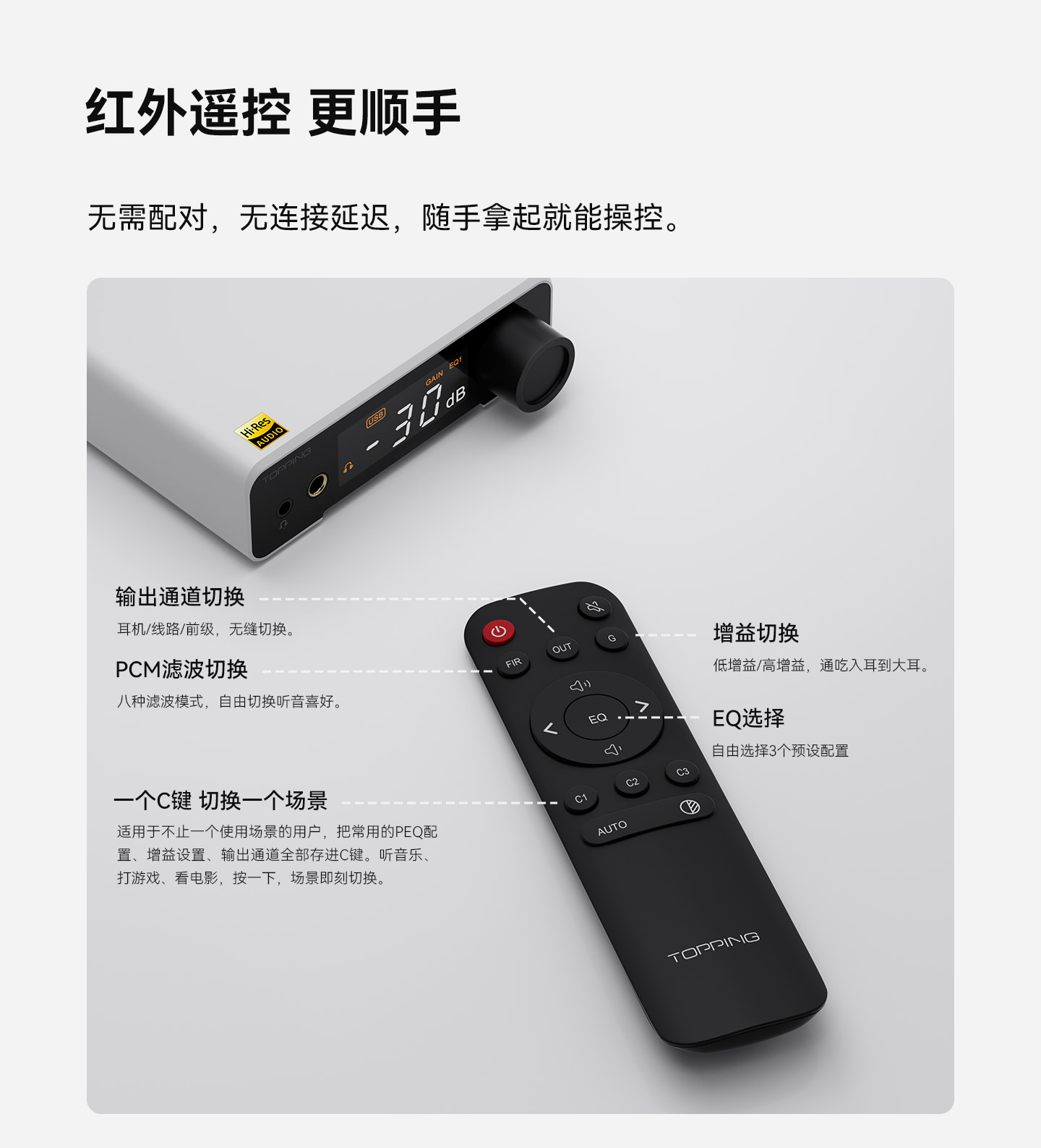 TOPPING/拓品DX1 II游戏HiFi解码耳放一体机DX1二代全平衡耳放