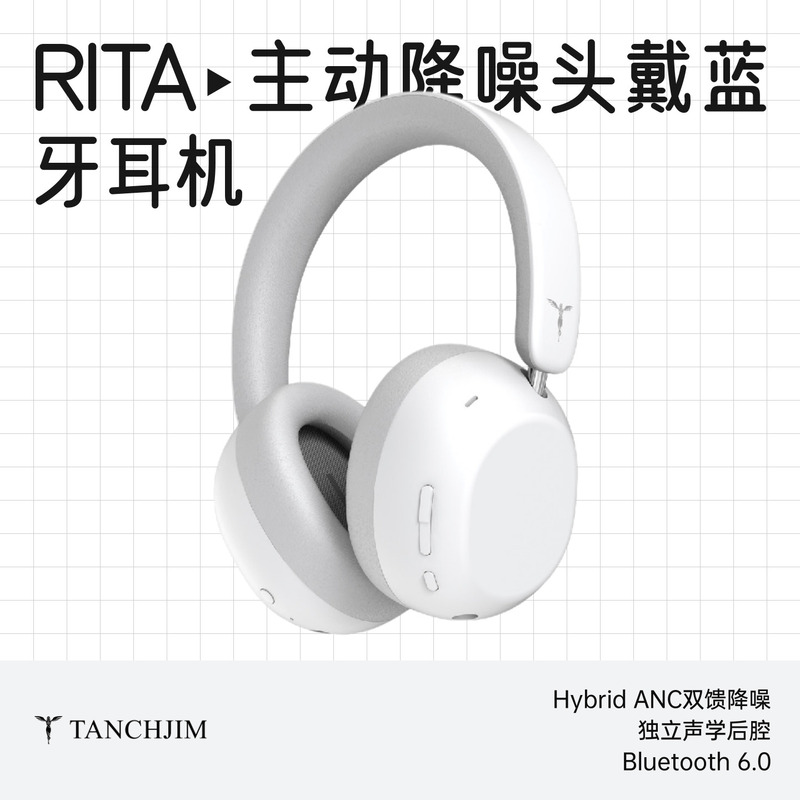 Angel Jimmy Rita Active Noise Cancelling Hifi Over-Ear Bluetooth Headphones Dynamic Gaming E-Sports Headset with Microphone