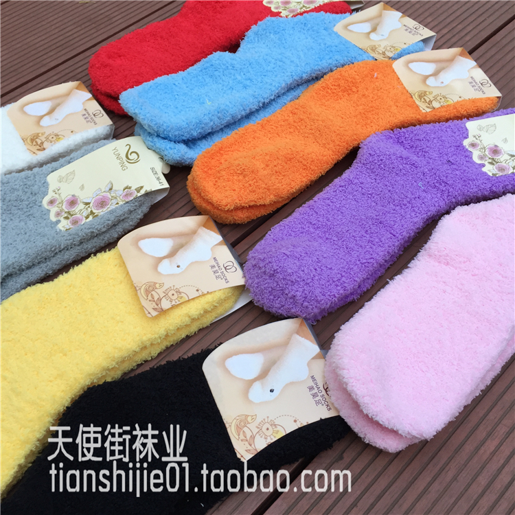 Mùa đông cộng với nhung dày của phụ nữ vớ len len ấm nhung nhung vớ cotton tất vớ của phụ nữ vớ trong ống tất dài