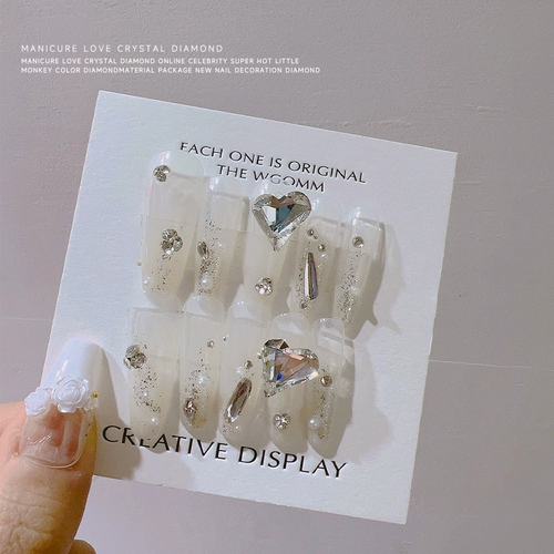 Алмаз для маникюра, стеклянное прозрачное ювелирное украшение, украшение для ногтей для ногтей