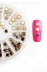 Nail Art Jewelry 12 Round Round Turntable Nail Tool Set Square Round Baged Pearl Nail Sticker máy dũa nail cầm tay Công cụ Nail