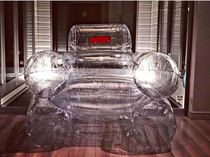Spot supreme transparent inflatable sofa chair stool white