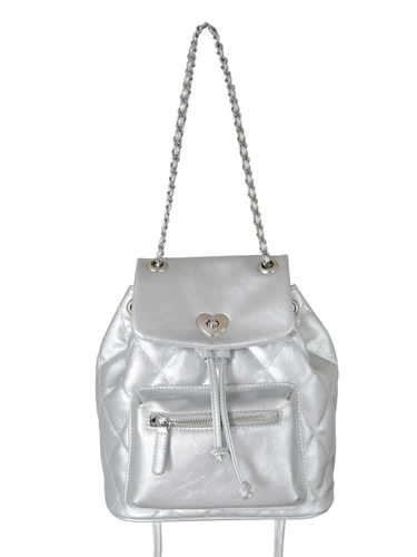 Модный замок, цепь, рюкзак, вместительная и большая сумка на одно плечо, Южная Корея, на цепочке