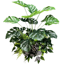 wo High simulation reed floral gold light luxury fashion TV cabinet hotel lobby decoration display soft furnishing matching