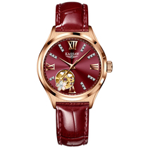 Original wine red Cassuo watch strap k990 womens watch pin buckle strap lugs installation tool red