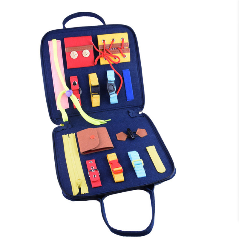 Montessori life dressing learning board second generation dressing teaching aids educational children's early education toys busy board