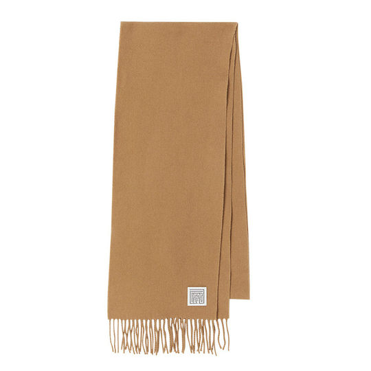 Niche Wool Scarf for Women 24 Autumn and Winter Versatile Warm Solid Color Tassel Thickened Narrow Version Extra-Long Shawl Neck Warmer