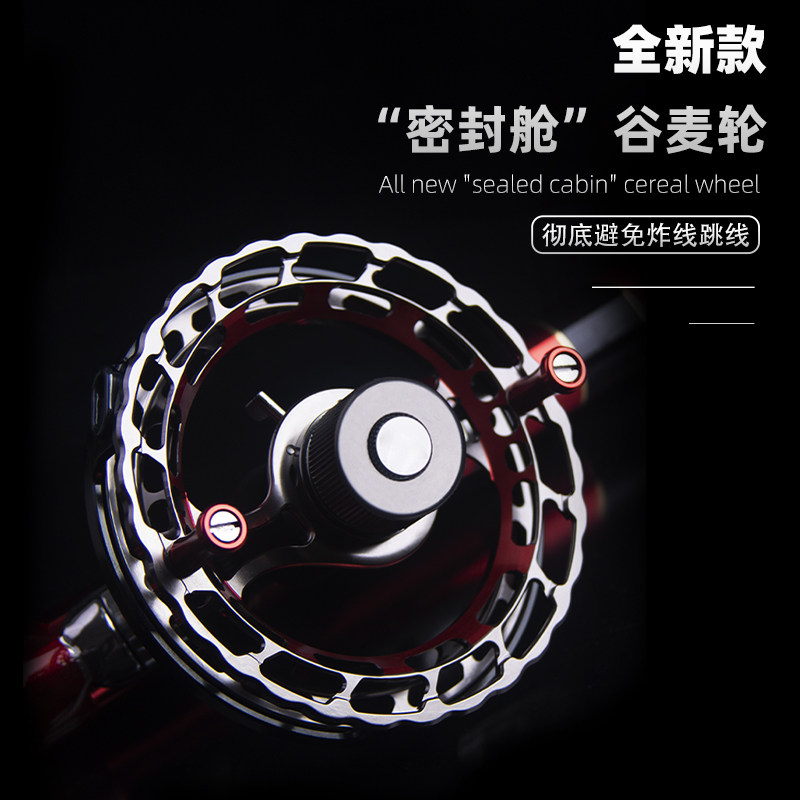 Lazy fishing new anti-explosion line Grain wheel gap-free fishing wheel Hot Wheels Traditional fishing wheel with relief hand dial wheel