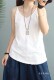Literary and versatile V-neck camisole 2022 new bamboo cotton solid color inner wear loose bottoming shirt for women