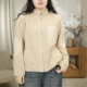 Autumn and winter fashionable spliced ​​double-sided polar fleece stand-up collar versatile age-reducing casual jacket 9698