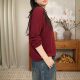 Autumn and winter new temperament streamer style pullover V-neck sweater loose and versatile casual age-reducing top for women 0802