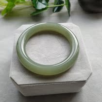  Hetian Jade Jelly Lake Green Bracelet Classic Round Strip 53 5mm