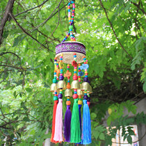 Daji wind bellgrass drum tassel hanging decoration Yunnan special metal bell restaurant store opening decoration creative door decoration