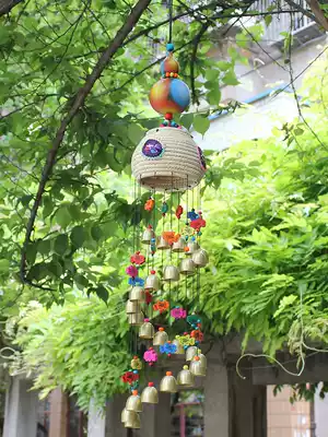 Fuyun wind chime feng shui hanging decoration Yunnan characteristic pendant balcony living room decoration gourd grass dragon Bell creative door decoration