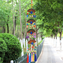Peacock wind chimes four series of ornaments silk thread spikes Yunnan ethnic characteristics pendant aisle wall decoration new door ornaments